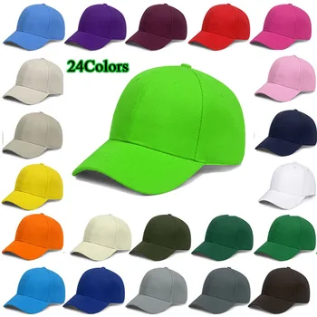 Erkekler Kadınlar Unisex Siyah Kap 24 Düz Renk beyzbol şapkası Snapback Kapaklar Casquette Şapkalar Rahat Gorras Hip Hop baba şapkası