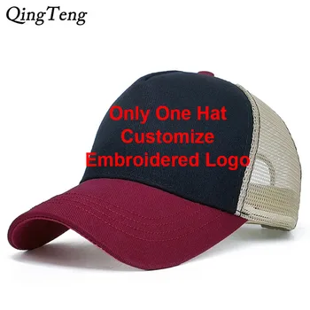 Özel Logolar Kamyon Kapaklar Yaz Nefes Net Boş Şirket Logosu Şapka Kişiselleştirilmiş Erkek beyzbol şapkası Sorority İşlemeli Şapka Kasım