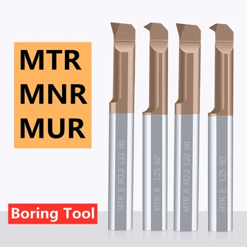 Freze kesicisi MTR MNR MUR Küçük Delik Delme Aracı Tungsten Çelik Alaşımlı Kaplama Kesme Küçük Delik Darbeye Dayanıklı Dönüm Aracı CNC