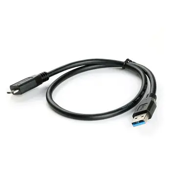 30CM Siyah Mini Taşınabilir USB 3.0 Erkek A Mikro B Veri kablo kordonu Kurşun Tel harici sabit disk Disk