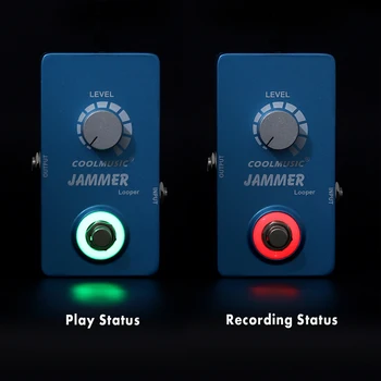 Coolmusic Jammer Looper Pedalı Elektro Gitar efektleri İşlemci 10 dakika Sınırsız Kayıt Aletleri Bas Gitar Aksesuarları