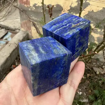 Doğal Lapis Lazuli Kristal Dikdörtgen Paperweight Lasurite Kuvars Pperweights Taşlar Eskitme Taşlar Cilalı Şifa