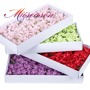 40 Adet/kutu Sabun Ortanca Çiçekler Kafa yapay çiçek Düğün Ev Dekorasyon İçin sevgililer Günü DIY Banyo Vücut Hediye Kutusu Dekor