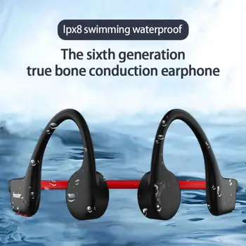 X6 Bluetooth Kulaklıklar Kablosuz Su Geçirmez Kemik Iletim Kulaklık Stereo Eller Serbest Açık sporcu kulaklığı mikrofonlu kulaklıklar