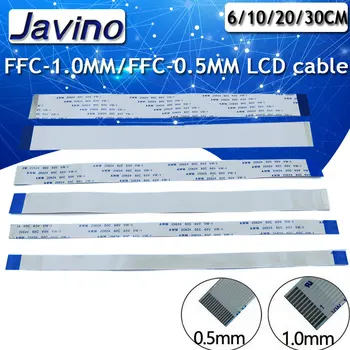 10 ADET Çoklu uzunlukları Düz esnek kablo FFC FPC LCD kablo AWM 20624 80C 60 V VW-1 FFC-1.0 MM/FPC-0.5 MM LCD bağlayıcı düz kablo