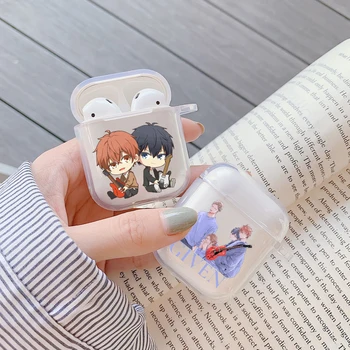Japonya Verilen Anime Gömme Müzik Eşcinsel Temizle Yumuşak silikon AirPod İçin 1 2 Kılıfları Airpods Şarj Kutusu AirPods İçin 2 Fundas Coque