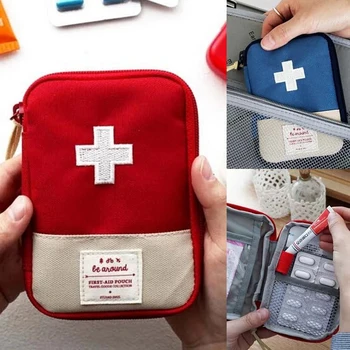 Mini Ilk Yardım Kiti Çantası Taşınabilir Ilaç Paketi Seyahat ıçin açık Acil Durum Kiti Çanta Küçük Ilaç Bölücü Depolama Organizatör