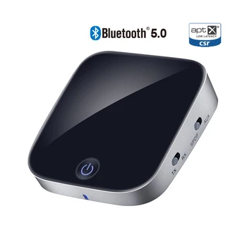 Bluetooth 5.0 Ses Bluetooth verici alıcı 2 İN 1 3.5 mm CSR8670 V5.0 kablosuz Bluetooth Adaptörü için Kulaklık Araba ve TV