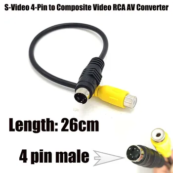 S-Video 4-Pin 4pin Kompozit Video RCA AV TV dönüştürücü kablosu adaptör kablosu YENİ
